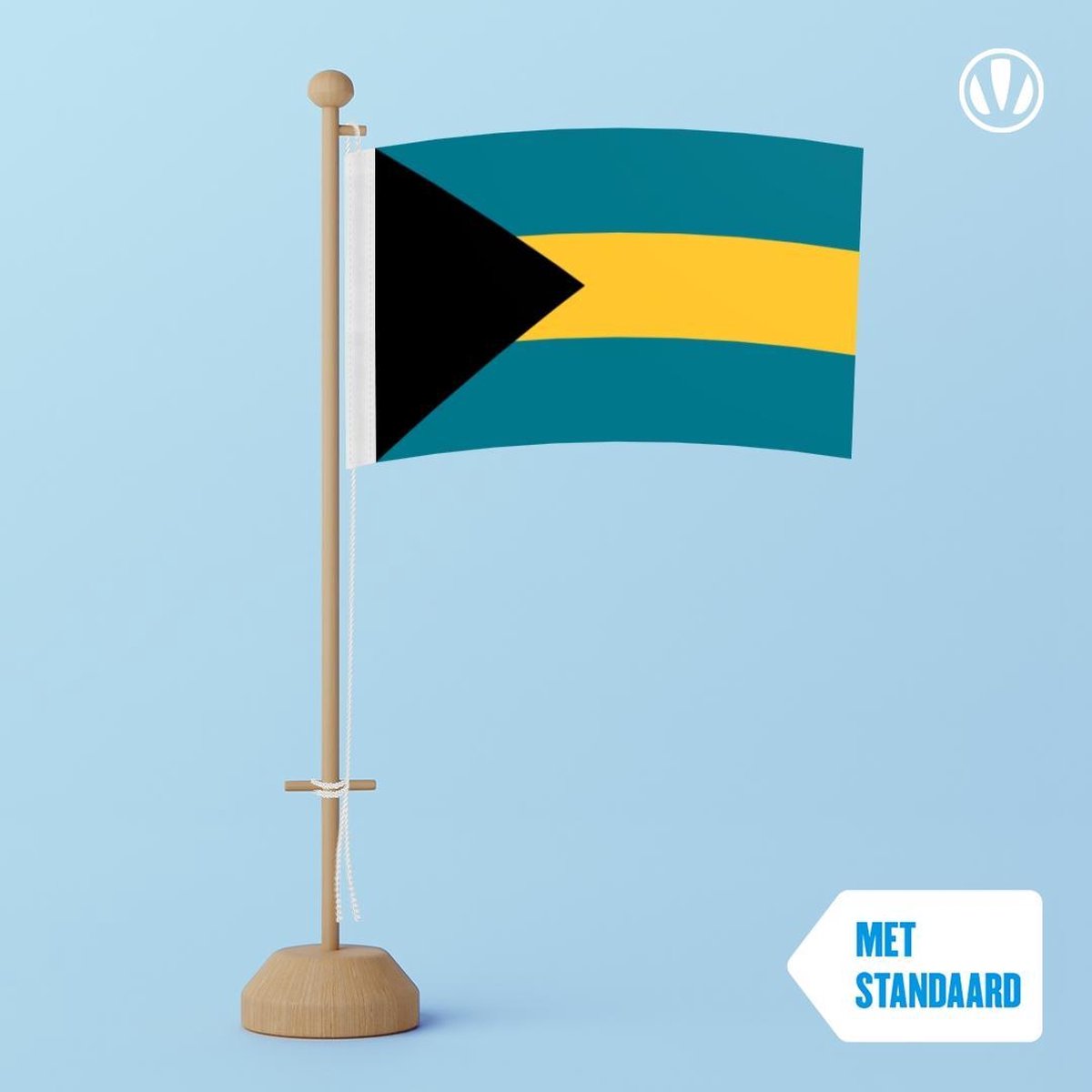 Tafelvlag Bahamas 10x15cm | met standaard